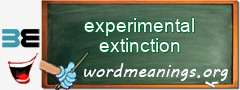 WordMeaning blackboard for experimental extinction